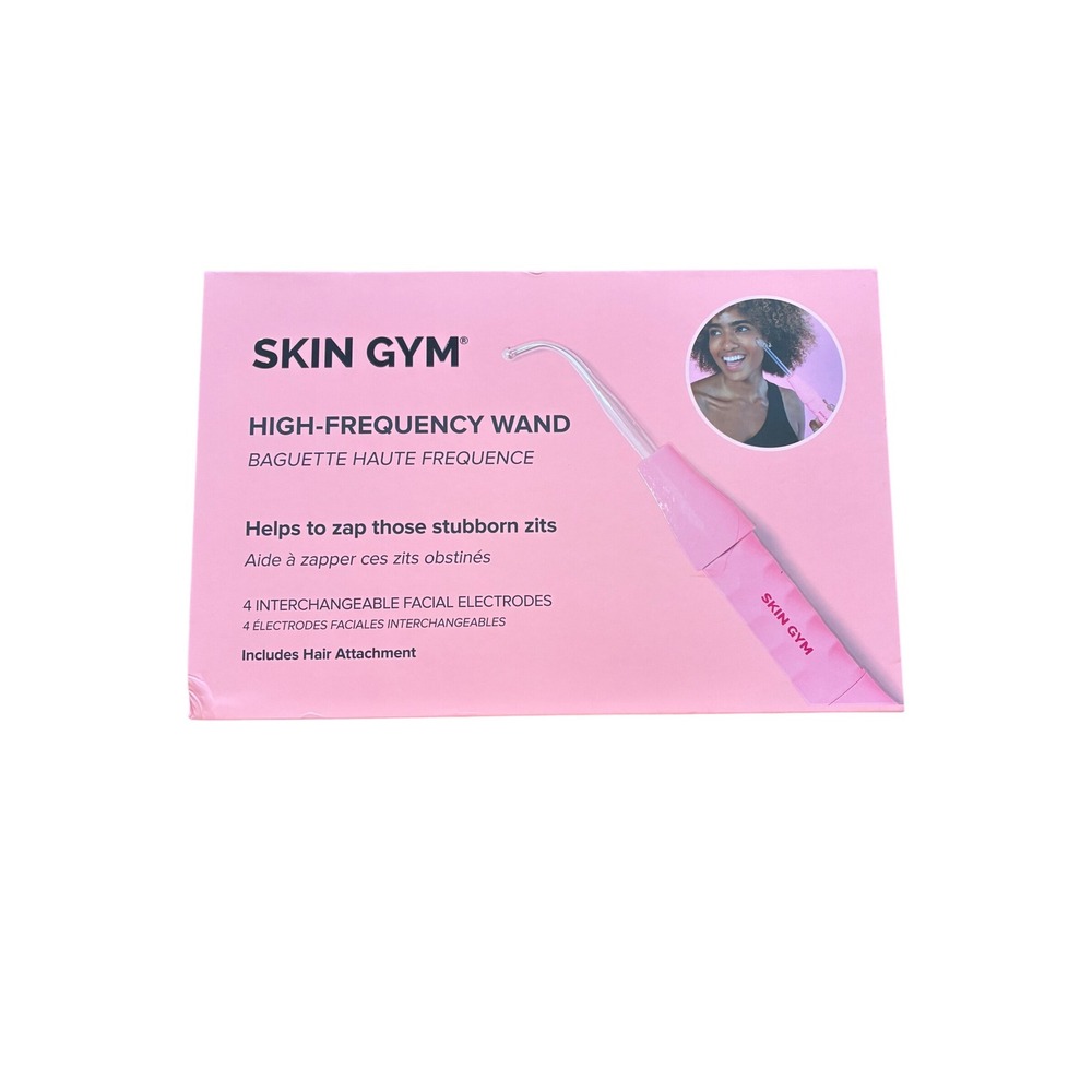 Skin Gym High-Frequency Wand – 4 Attachments, Acne & Blemish Zapper & Hair NIB
